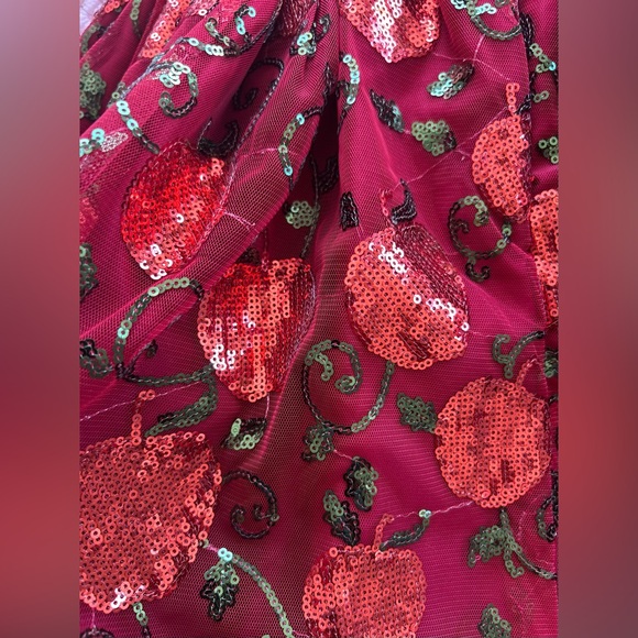 5 & 6, Disney Snow White Princess Dress Embroidered Sequin Red and Gold - Picture 3 of 17